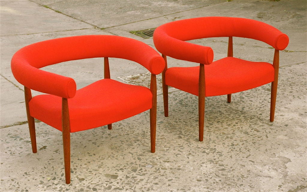 Pair of Nanna and Jorgen Ditzel Ring Chairs aka 