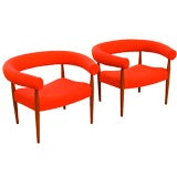 Pair of Nanna and Jorgen Ditzel Ring Chairs aka "Sausage Chair"