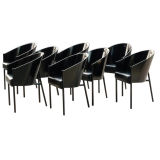 Set of 8 Philippe Starck Costes Chairs