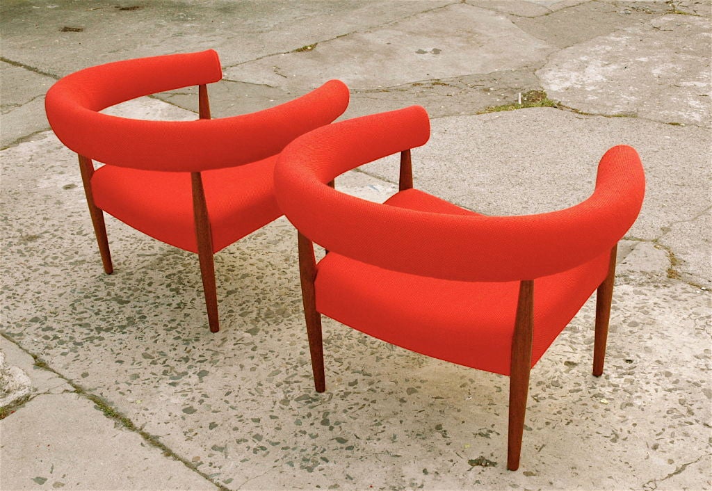 Danish Pair of Nanna and Jorgen Ditzel Ring Chairs aka 