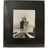 Mid-Century Black & White Shipyard Photograph