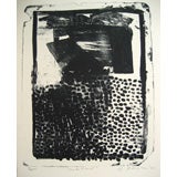 Abstract Expressionist Stone Lithograph, 1966