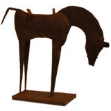 Large Metal Mid-Century Horse Sculpture