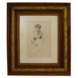 Antique Early 20th Century Parisian Seated Female