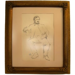 Antique Early 20th Century Seated Parisian Gentleman