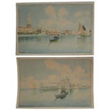 Set of Two Early 20th Century Venice Scenes