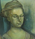 Mid Century Classical Bust in Green