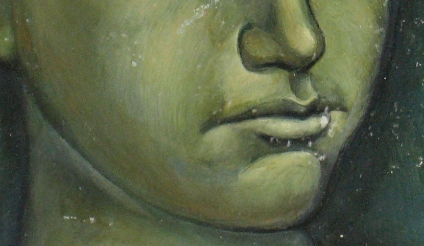 Mid Century Classical Bust in Green