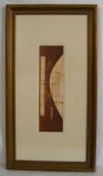 Mid Century Sepia Abstract Etching by Howard Albert