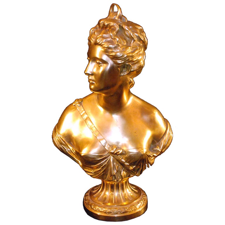 Antique French  Bust Of Diana