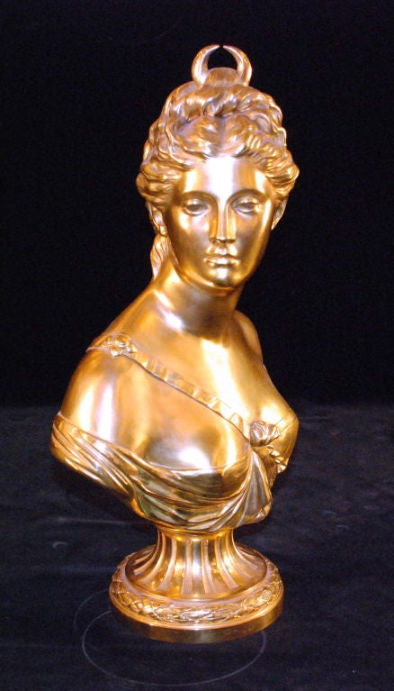 19th Century Antique French  Bust Of Diana
