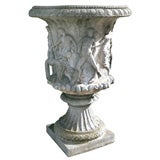 Vintage Poured Stone Urns