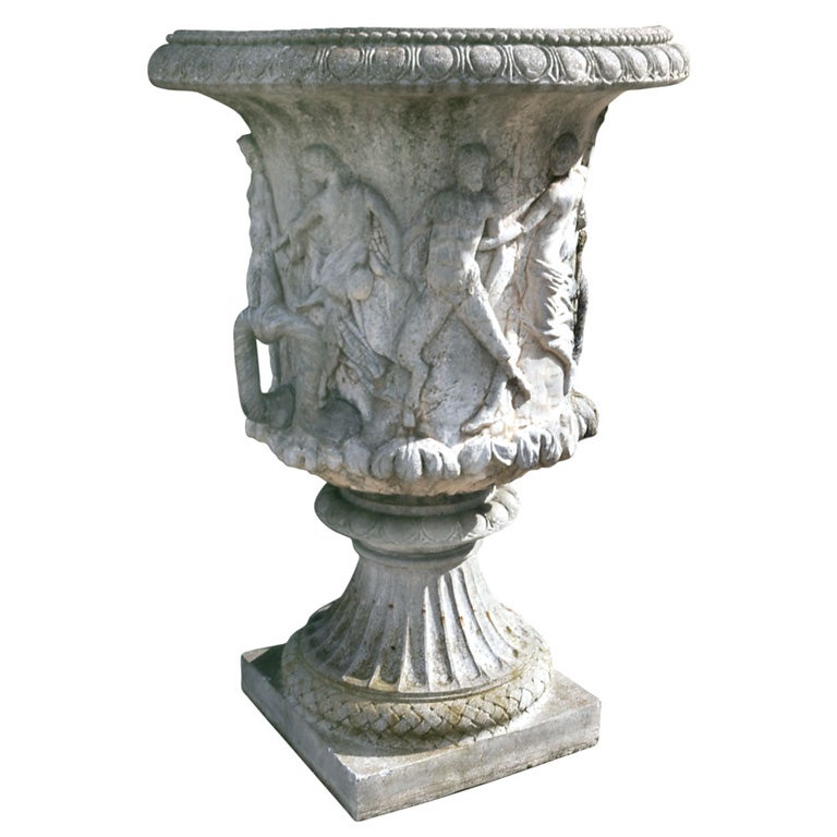 Poured Stone Urns For Sale