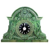 Antique Terra Cotta Train Station Clock