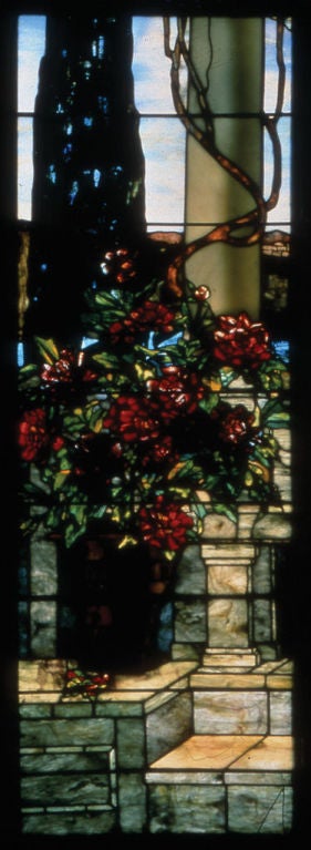 American Tiffany Stained Glass Window 'Twilight'