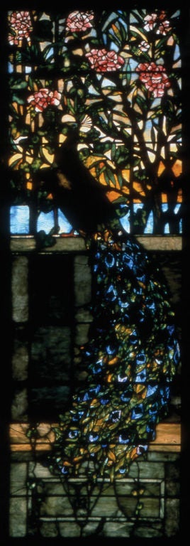 Tiffany Stained Glass Window 'Twilight' In Excellent Condition In New York, NY