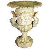 Floral Cast Iron Urn