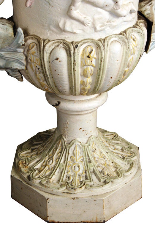 American Floral Cast Iron Urn