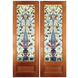 Stained Glass Pocket Doors