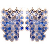 A Pair of Murano Glass Wall Lights by Venini