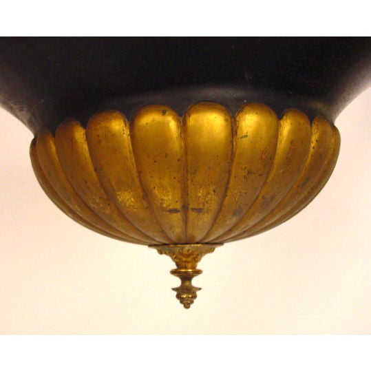 Enamelled Metal Uplighter Pendant