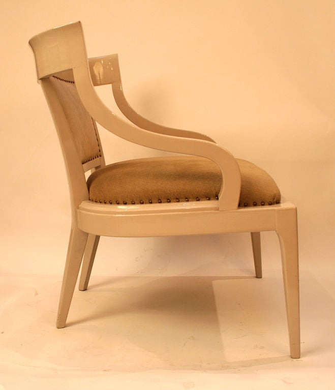 Low Lacquered Chair by Martinsville America