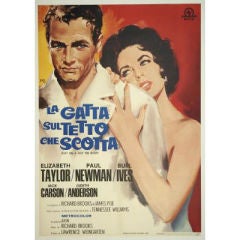 Cat on a Hot Tin Roof - Original Vintage Mid-Century Poster