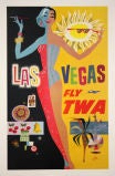 TWA Las Vegas - Original Mid-Century Vintage Poster