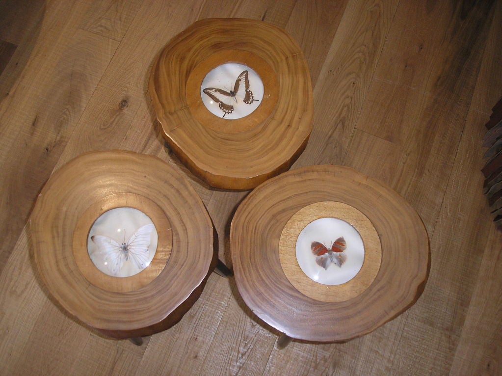 Set of three Italian low tables