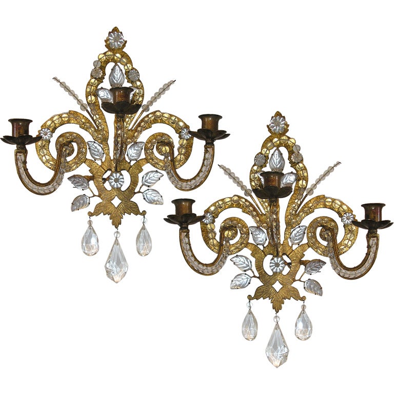 Pair of Bagues wall lights
