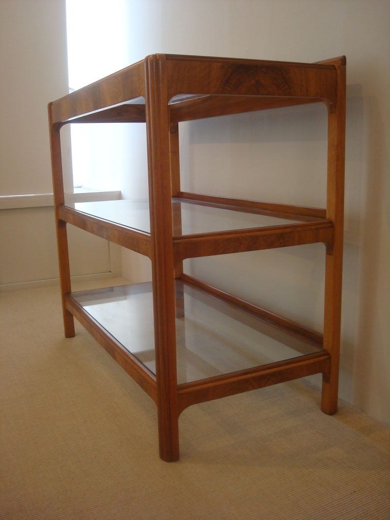 A three shelf etagere by Heals of London