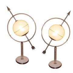 A Pair of Satellite table lights