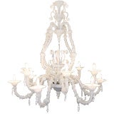 A Rezzonico chance with lattimo Blown glass chandelier