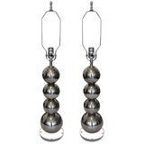 FOUR BALL STAINLESS STEEL SPHERES LAMPS