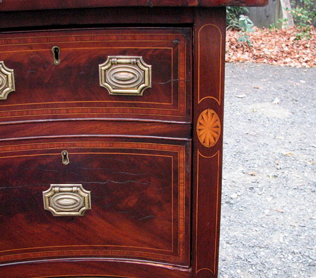 Hepplewhite Inlaid Mahogany Serpentine Sideboard