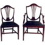 Set  of 10 Hepplewhite Mahogany Dining Chairs