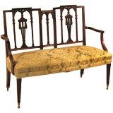 Hepplewhite Style Carved Two Chair Back Settee