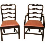 Set of 12 Chippendale Style Ladderback Dining Chairs