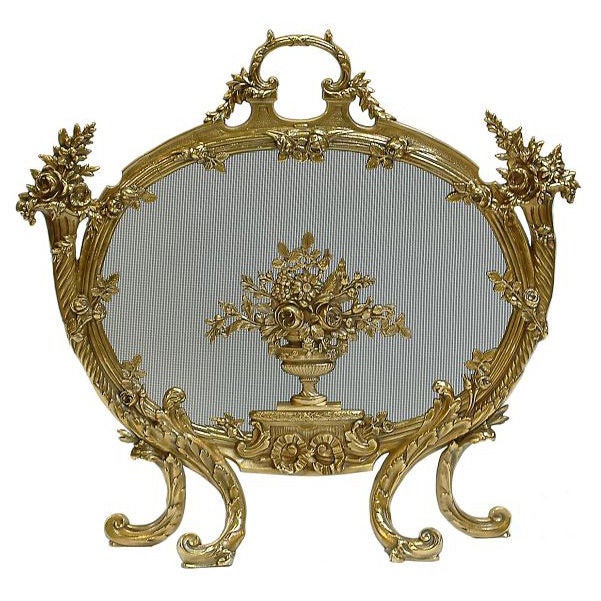 Old French Style Decorative Fireplace Screen
