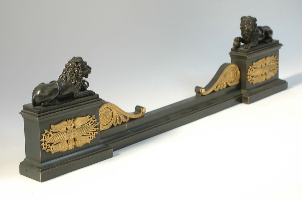 Antique Louis XVI Chenets & Gallery - Andirons