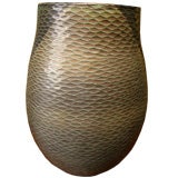 Thailand contemporary artisan made ceramic glazed jar vase