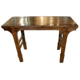 Chinese 19th century elmwood wine small console hall sofa table