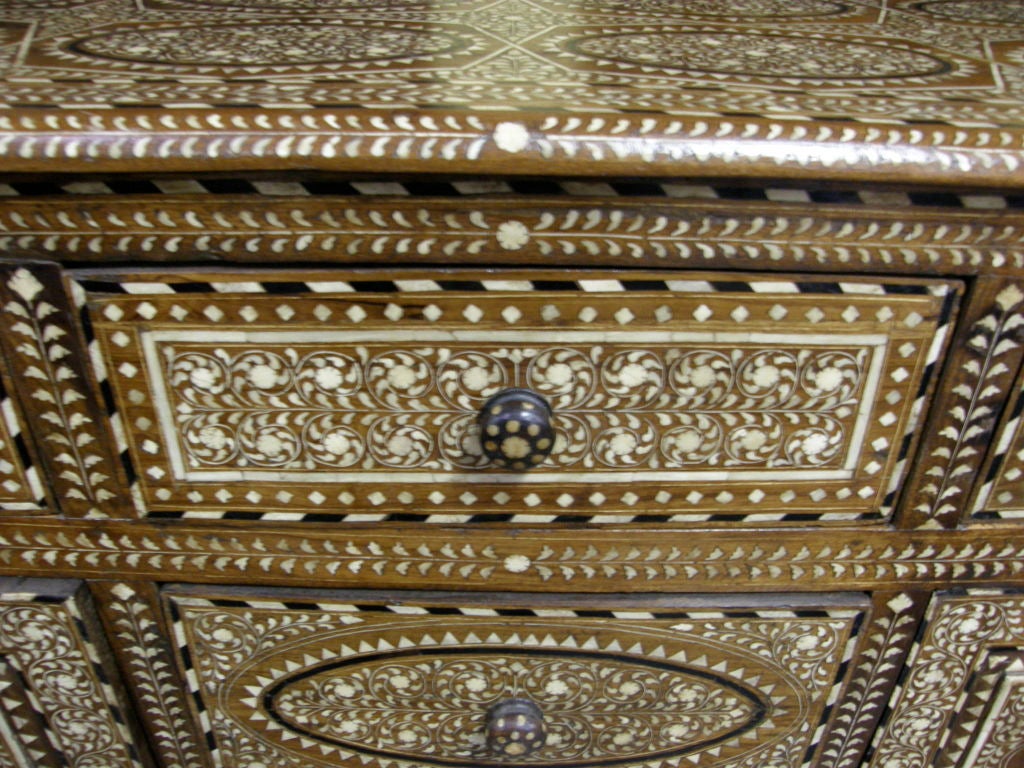 India antique Anglo English colonial server buffet cabinet