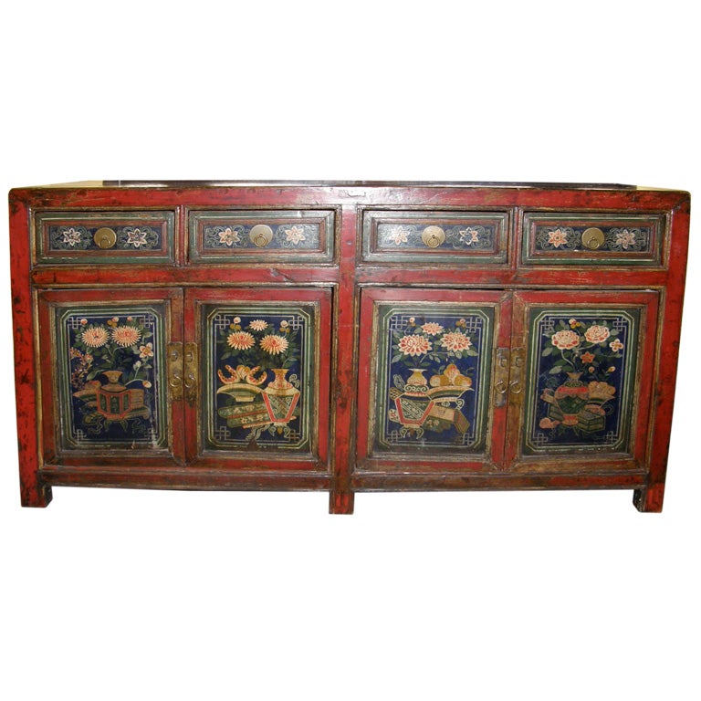 ANTIQUE CHINESE SIDEBOARD SERVER BUFFET ALTAR COFER CA 1880