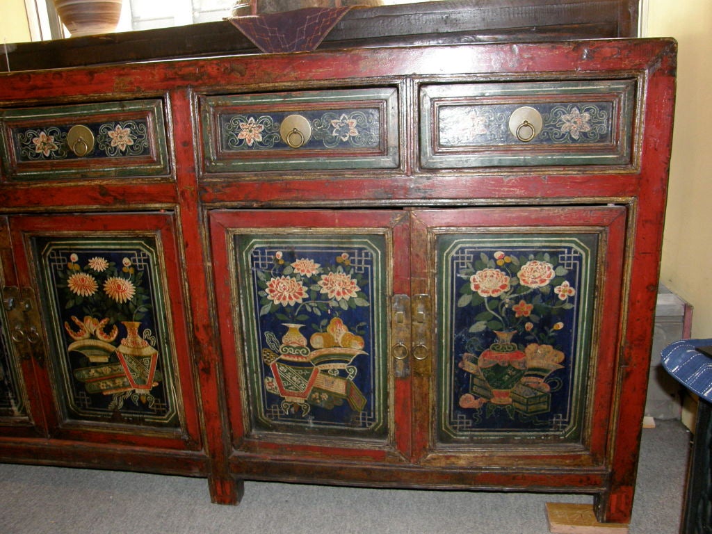 Chinese ANTIQUE CHINESE SIDEBOARD SERVER BUFFET ALTAR COFER CA 1880