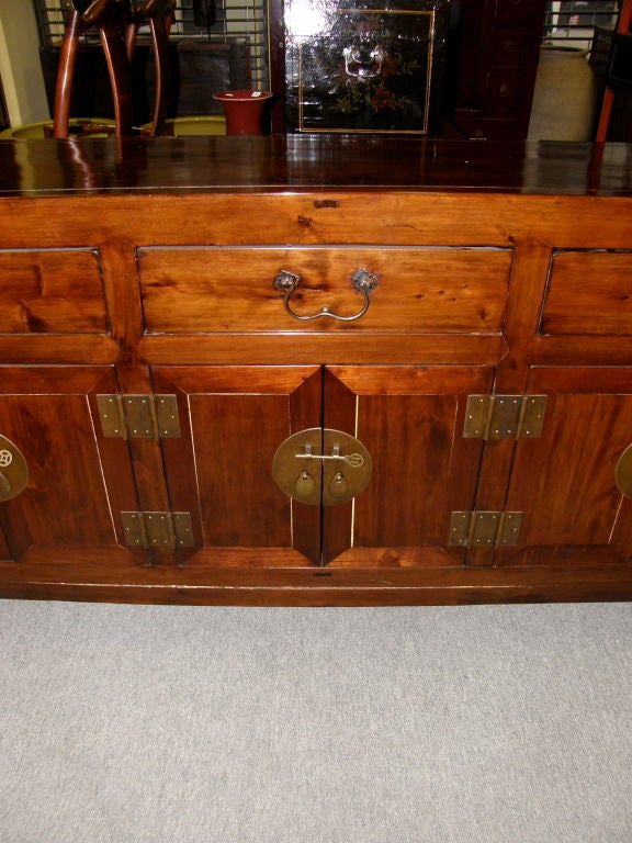 19th Century Chinese 19th century elmwood console altar buffet cabinet