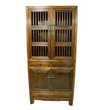 Chinese 19th Century Grill work book cabinet etagere