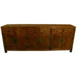 Lg Chinese ca 1850 sideboard buffet console altar coffer cabinet