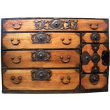 Antique Japanese Meiji period tansu chest of drawers dresser