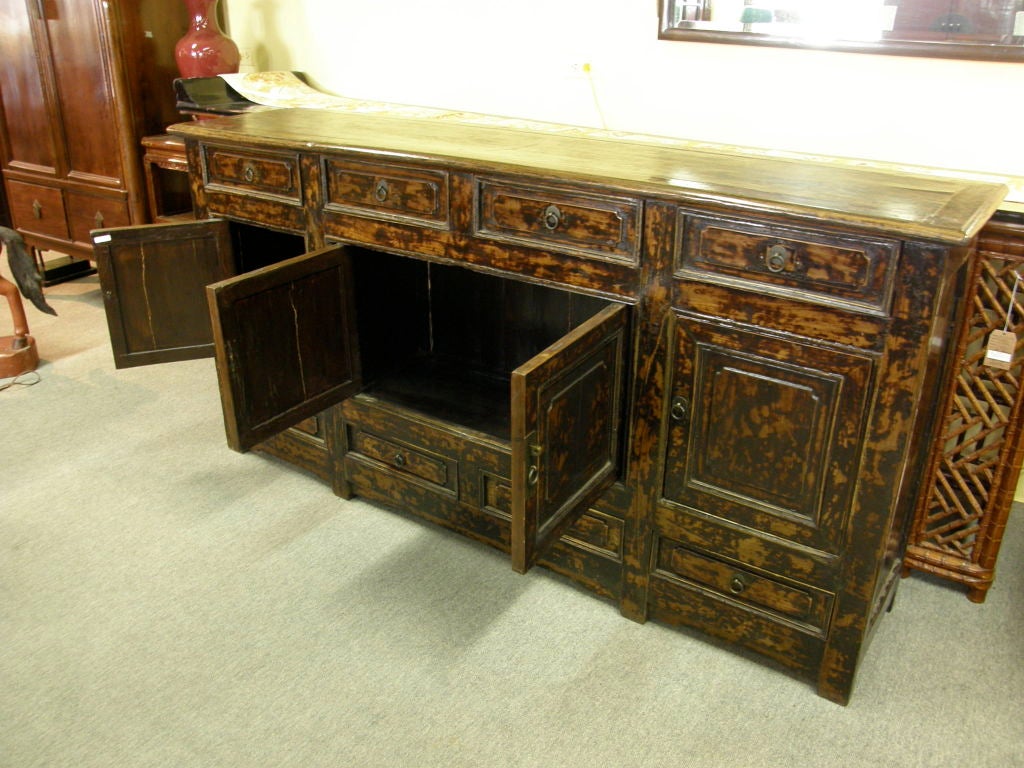 Antique Chinese altar coffer sideboard buffet console cabinet